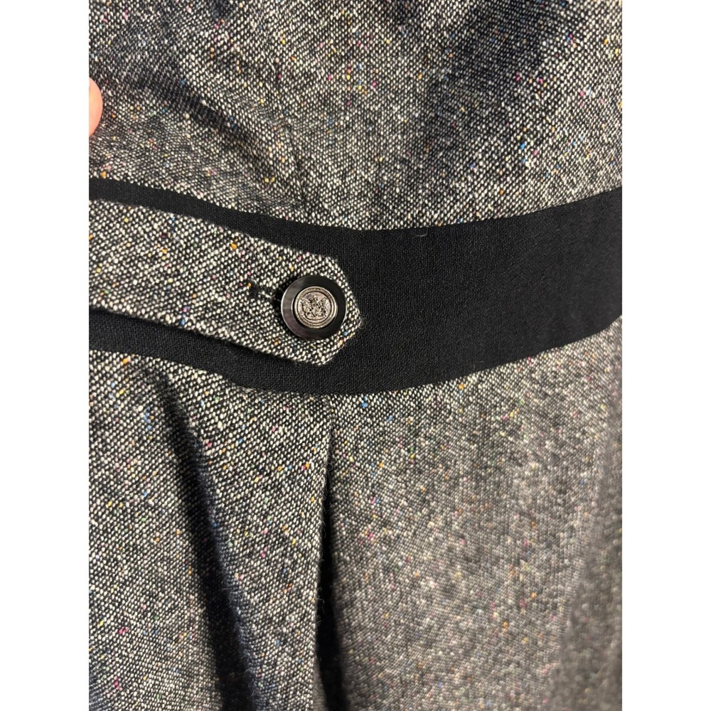 Luisa Spagnoli | Grey Confetti Wool Blend Sleeveless Sheath Dress | Size 42 (6) - Picture 3 of 5